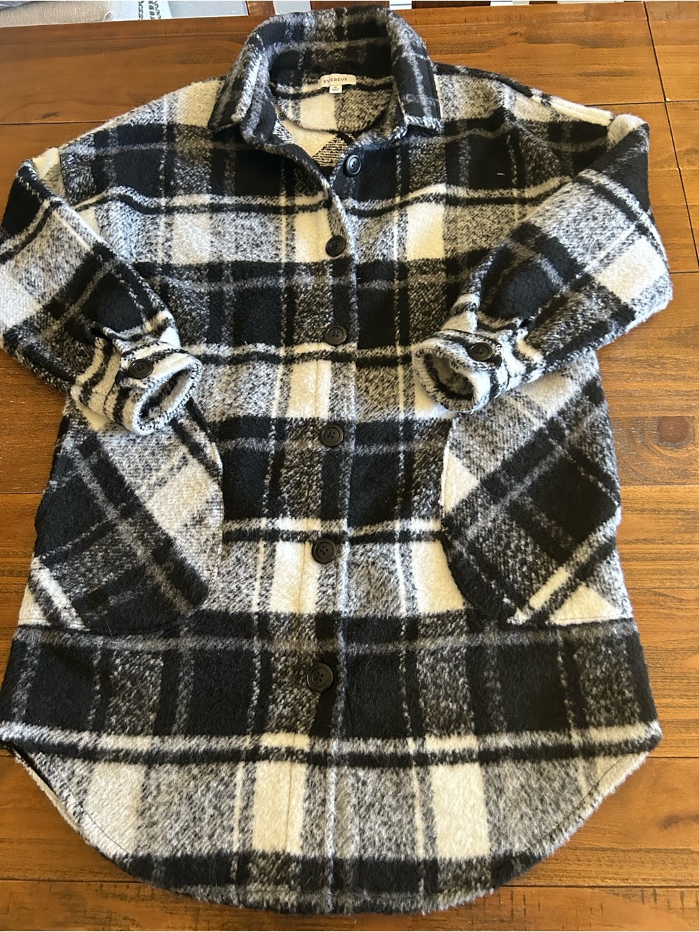EVEREVE Plaid Shacket Shirt Jacket